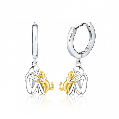 Hug Pendant Necklace with Bonus Earrings, Limited Time Offer