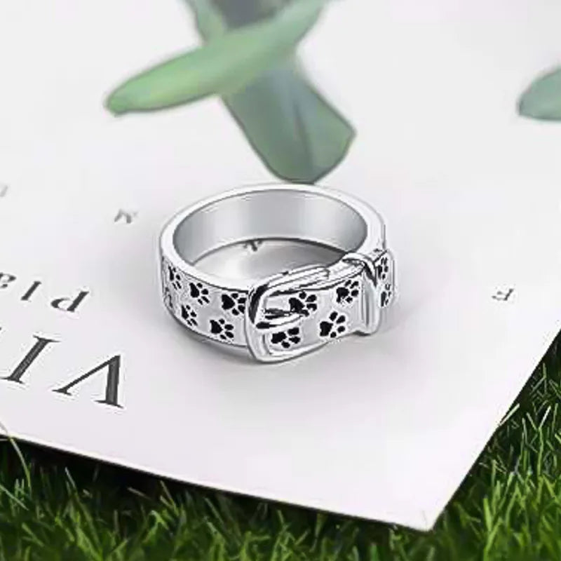 Playful and Stylish Ring in Dog Collar Design